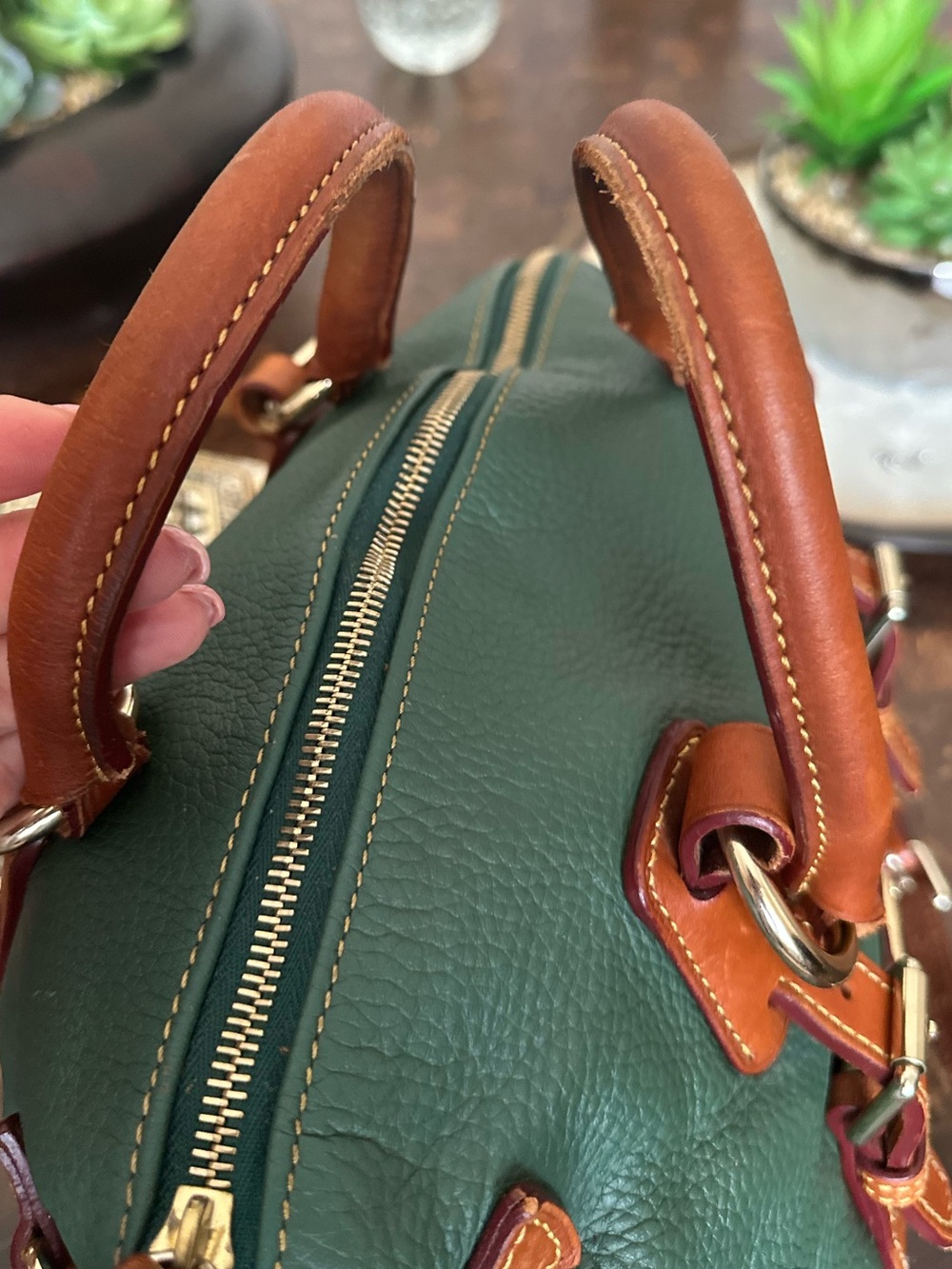 Dooney & Bourke Bristol Satchel in Ivy Green - Picture 9 of 16
